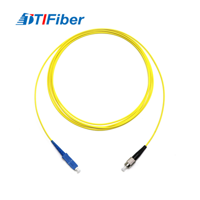 Ftth Fc Sc Single Mode Patch Cord Fiber Optic Simplex / Duplex Pvc Lszh Yellow