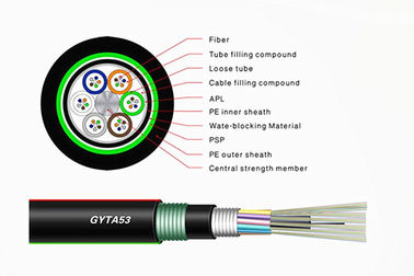 کابل فیبر نوری GYTA53 لوله بازدارنده مستقیم در فضای باز لوله زرهی