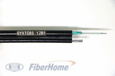 کابل سیم فیبر نوری رشته ای برای پشتیبانی از خود شکل شکل 8 12 هسته برنامه GYXTC 8S Aeria برنامه