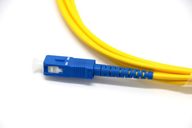 کابل های فیبر تک لکه ای حالت زرد 9/125 SC / UPC طول سفارشی