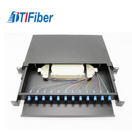 جعبه اتصال فیبر نوری ساختار نور ، جعبه وصله فیبر نوری 12 هسته 1U
