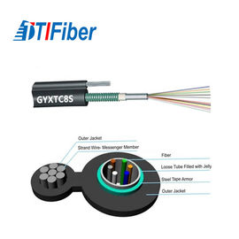 شکل 8 سیم کابل فیبر نوری خود پشتیبانی کننده هوایی برای ارتباطات LAN