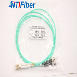 کابلهای فیبر نوری دوبلکس انواع اتصال دهنده 2.0MM OM3 قطر LC / UPC-ST / UPC