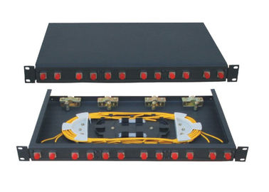 ورق فولادی نورد سرد ثابت جعبه خاتمه فیبر نوری با ساختار استاندارد 1U / 2U / 3U / 4U