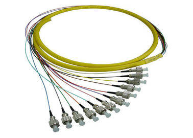 فیبر نوری Singlemode UPC Pigtail با اتصالات فیبر FC 12 قطعه FC