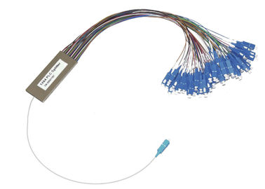 تقسیم فیبر نوری Singlemode 64 1 64 PLC برای FTTP / FTTH / FTTN / FTTC