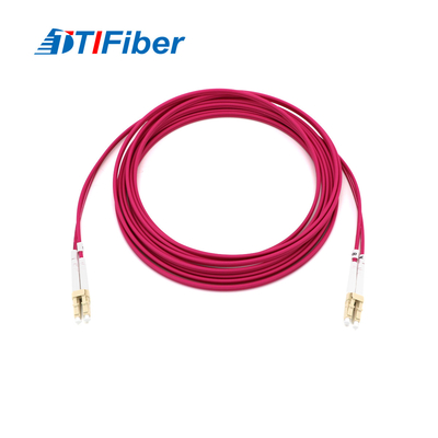 پچ سیم فیبر نوری MM OM4 LC/UPC -LC/UPC Duplex LSZH Fiber Jumper