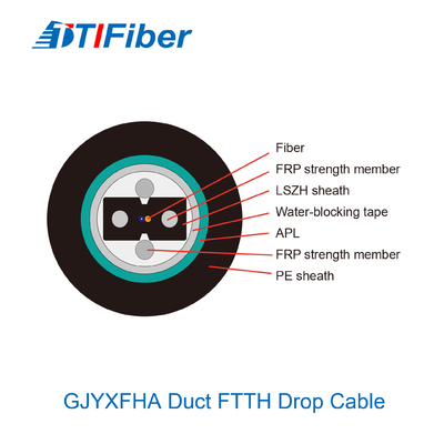 کابل فیبر نوری فضای باز GJYXFHA GJYXFHS G652D نوع Bow تک حالته