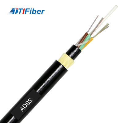 FTTH Adss 6 12 24 48 Core Fiber Optic Cable Black