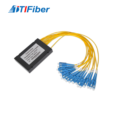 سیستم FTTX Fiber Optic Splitter 1x16 With Pigtail Sc / Apc