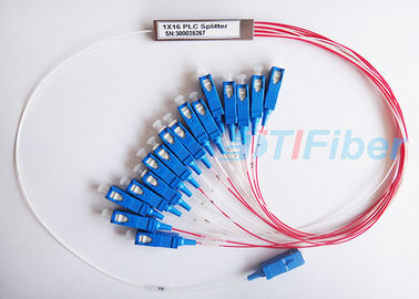 لوله شکاف فولادی 1X16 شکاف کوچک فیبر نوری PLC با اتصال SC / APC