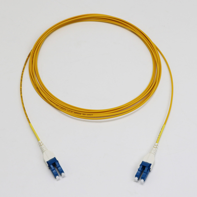 LC Uniboot Duplex Single Mode G657.A1 BendInsensitive Duplex 2mm LSZH 0.15dB سیم پیچ فیبر زرد