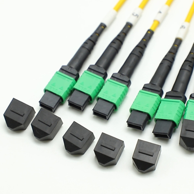 144F MTP MPO Fanout Cable SMG657A1 MPO APC به MPO APC Breakout سیم پیچ فیبر نوری