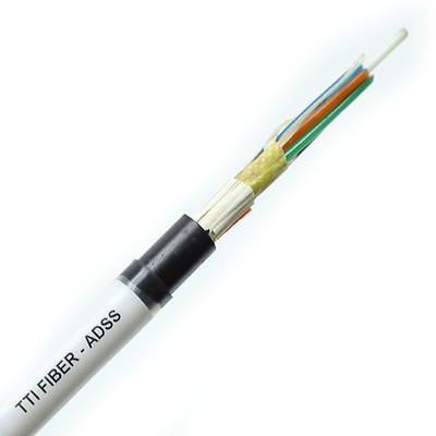 FTTH FTTX درب ADSS یک پوشش دو لایه 8F 12F 24F 48F کابل فیبر نوری