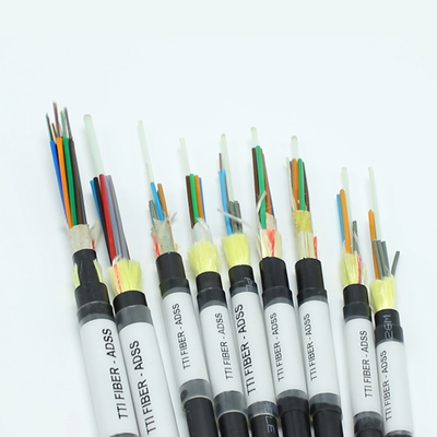 FTTH FTTX درب ADSS یک پوشش دو لایه 8F 12F 24F 48F کابل فیبر نوری