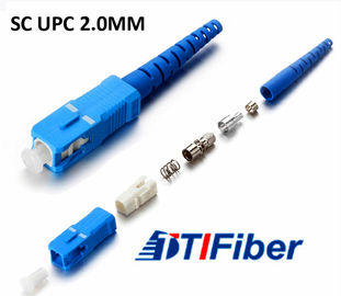 اتصالات کابل فیبر نوری مواد پلاستیکی SC UPC SM MM نوع برای شبکه FTTH