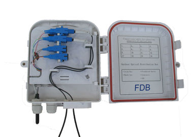محلول FTTH قابل نصب با دیوار و قطب ، جعبه توزیع پلاستیک FTTH با ضربات بالا