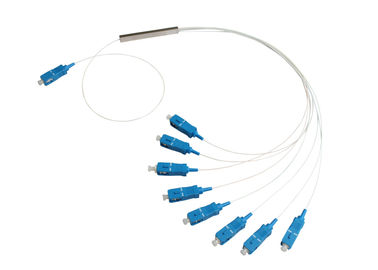بسته بندی لوله های فولادی شکاف فیبر نوری 1 × 8 PLC و LSZH