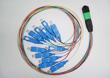 کابل فیبر نوری 2core MPO - SC فیبر نوری با کابل فیبر 0.3 میلی متر 3.0 میلی متر