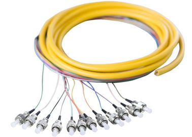 فیبر نوری Singlemode UPC Pigtail با اتصالات فیبر FC 12 قطعه FC