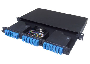 پانل پچ MPO نصب شده ، صفحه پانل فیبر نوری 1U با فولاد نورد سرد