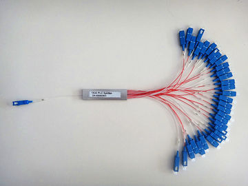 تقسیم کننده فیبر نوری 1 × 16 PLC با بسته بندی لوله های فولادی