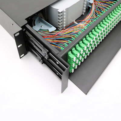 19 اینچ 1u 2u Rack Mount Mpo Cassette Patch Panel Plc Splitter Fiber Panel