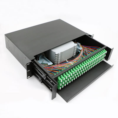 19 اینچ 1u 2u Rack Mount Mpo Cassette Patch Panel Plc Splitter Fiber Panel